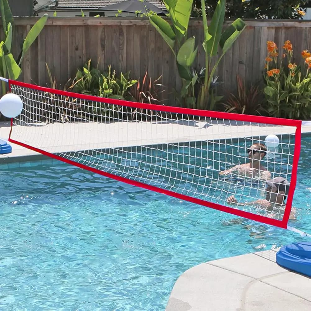 Polyethylene Volleyball Net Portable Pool Volleyball Net Replacement Outdoor Backyard Water Game Net 15 X 3ft Beach Party