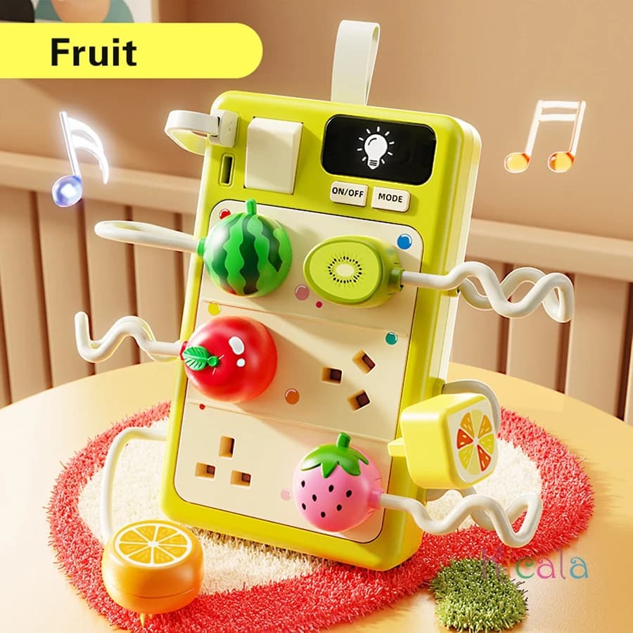 Gioco Educativo Montessori con Prese a Forma di Frutta per Bambini, Gioco Interattivo di Abbinamento Sensoriale per Neonati e Bambini