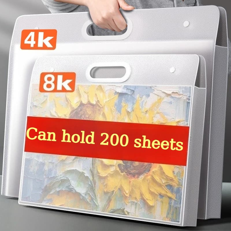 A2/A3/A4 Brochure and Artwork Storage Folder, Portfolio Book, Sketchbook Handheld Storage Bag, Essential for Art Students
