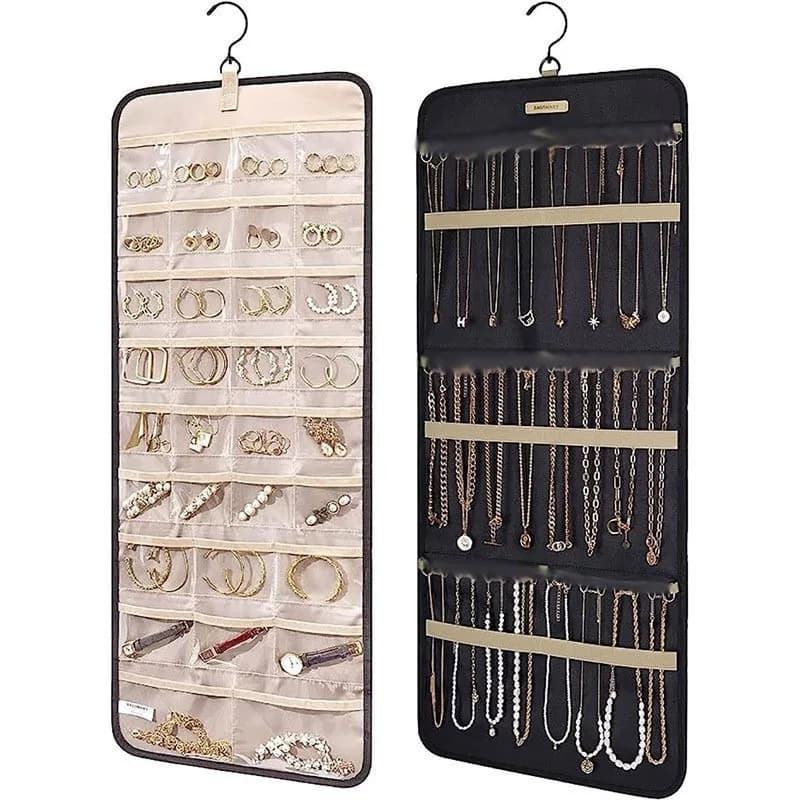 Household Hanging Jewelry Storage Bag Anti Oxidation Double-sided Jewelry Bag Suitable for Earrings Necklaces Rings Storage bags