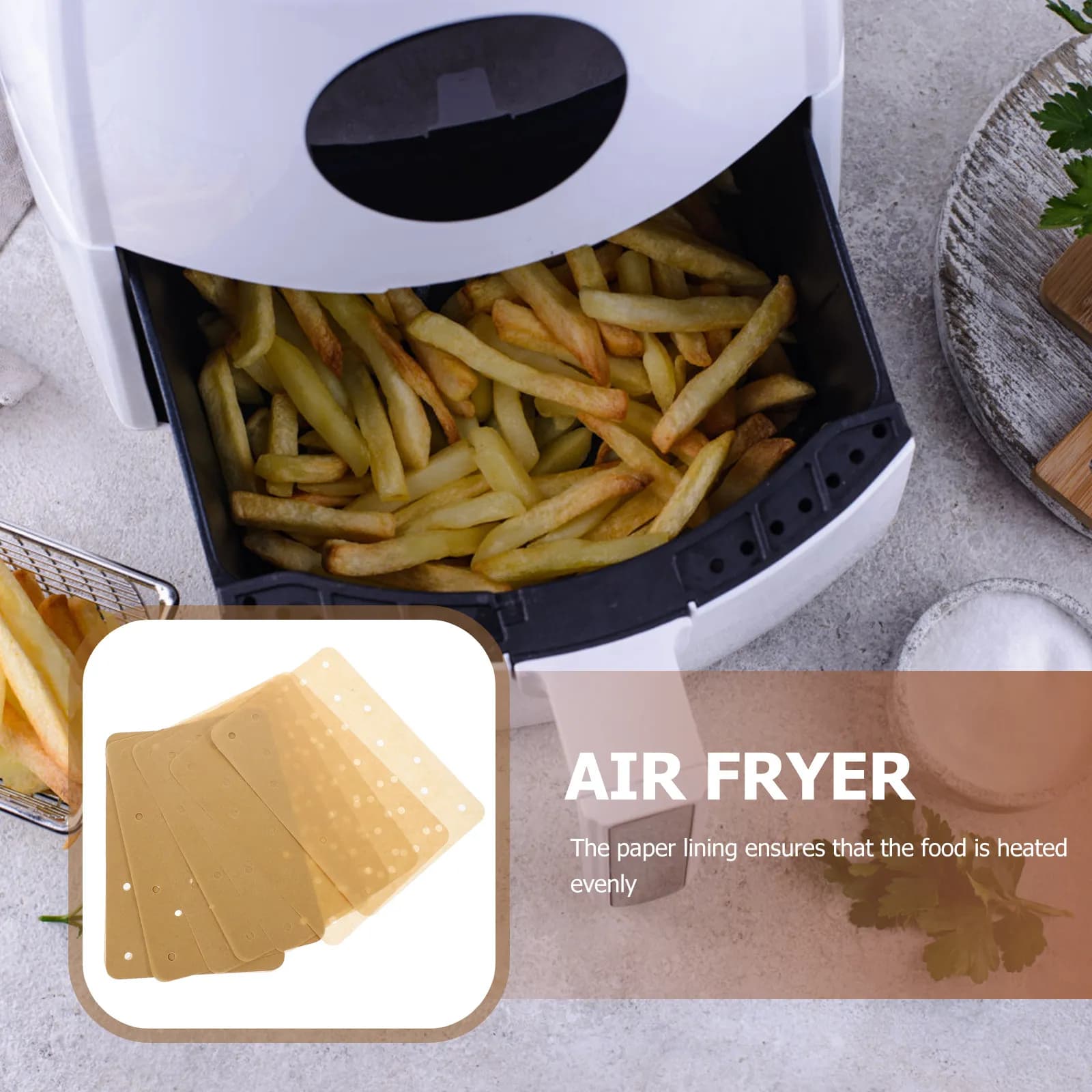 100 US Baking Sheets and Air Frying Machine, Rectangular, Perforated, Non-stick, Suitable for Oven and Microwave, Heat Resistant