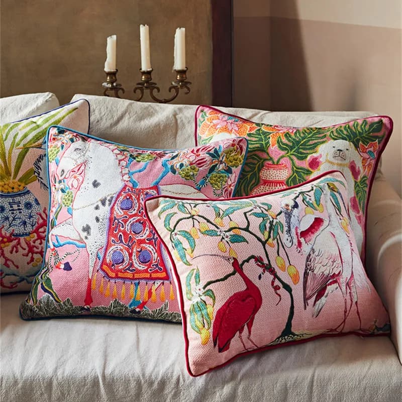 20x20 inch decorative cushion cover, soft and comfortable, square, for sofa, bed, office, car, luxury
