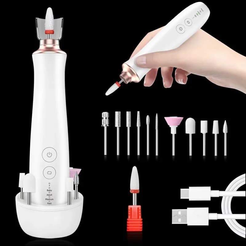 Trapano per Unghie Portatile USB Ricaricabile 2026 - Attrezzatura Professionale per Manicure e Pedicure, Set Completo per Uso Domestico e Salone