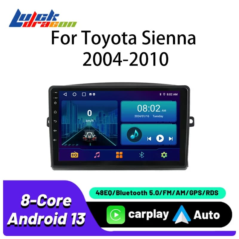 Autoradio Per Toyota Sienna 2004-2010 Carplay Android Auto Senza Fili Auto Radio wifi gps Navigazione Auto Video Multimediale Autoradio
