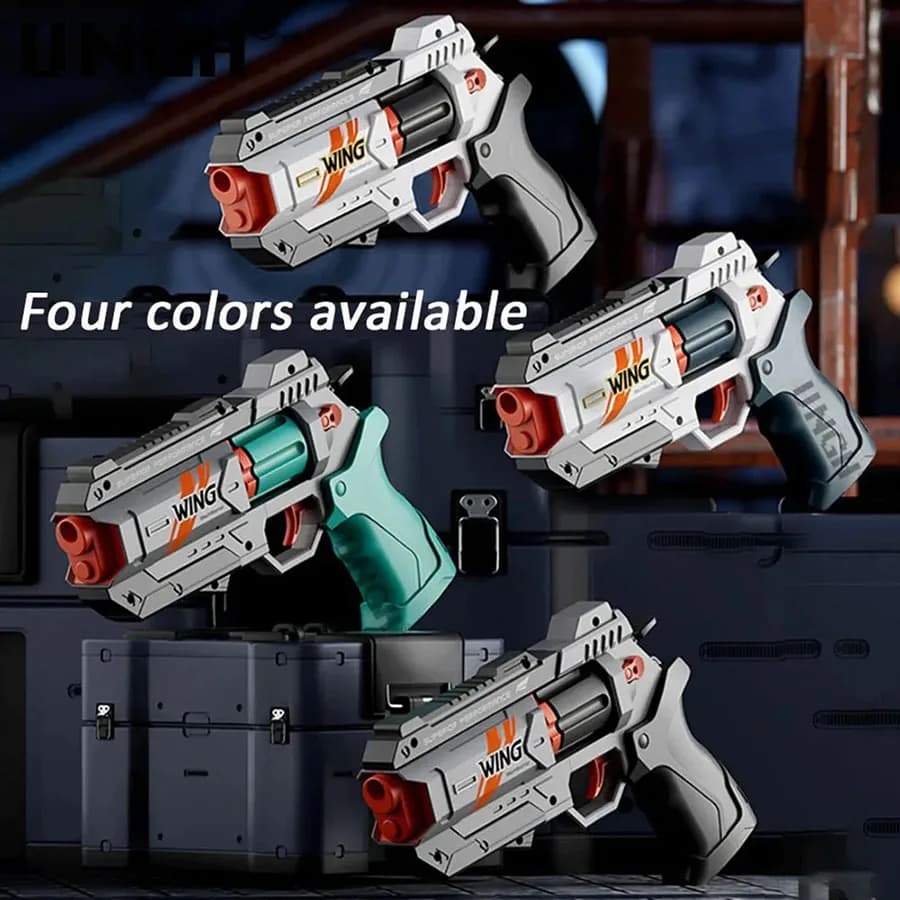 Bambini Proiettili Morbidi Pistole Giocattolo Per Il Ragazzo Adulto Schiuma EVA Proiettile Pistola Rapida Deformazione Revolver Bambini Tiro All'aperto Giocattoli Regali