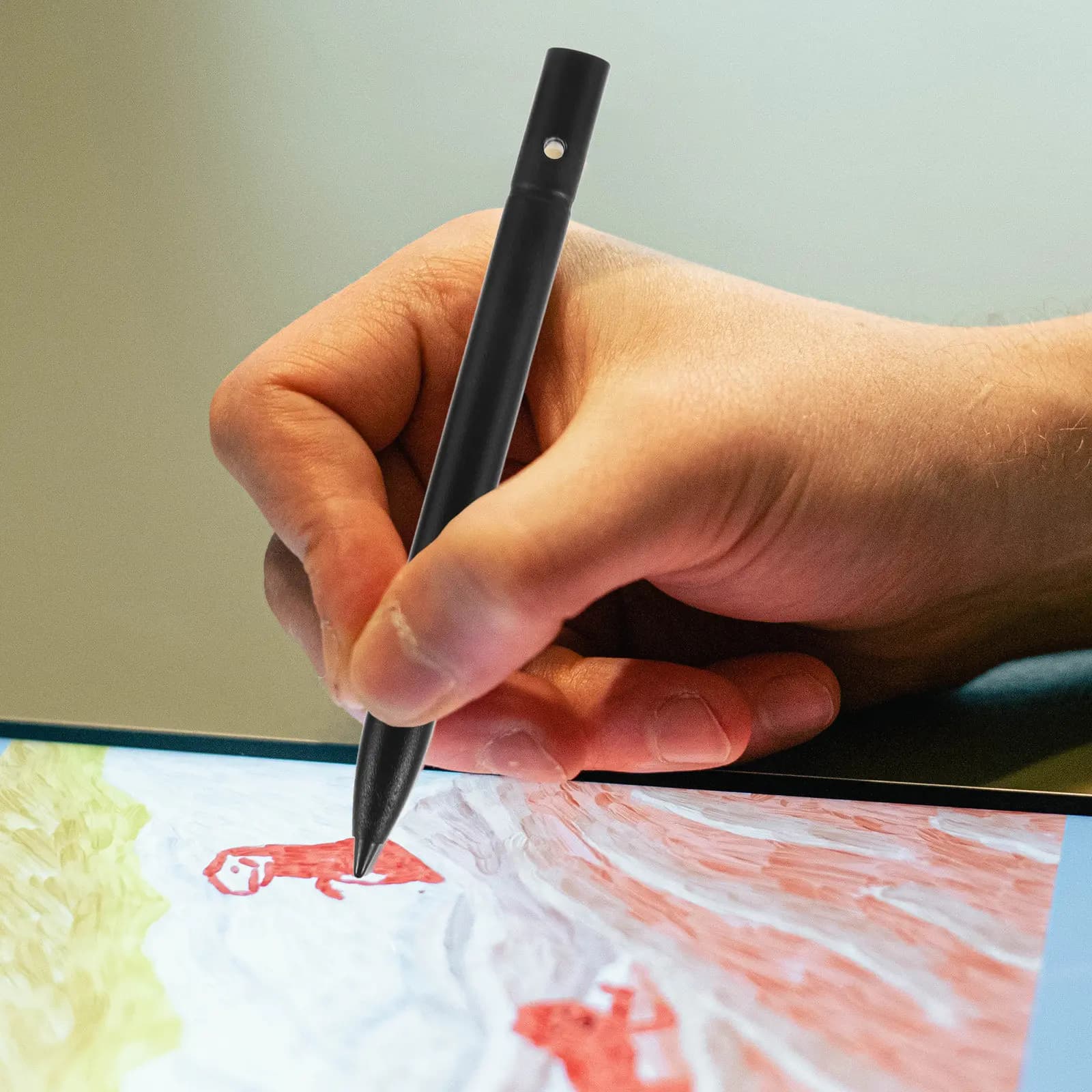 Penna stilo per tablet LCD da 2 pezzi, di precisione, leggera, riutilizzabile, sostitutiva per disegno digitale, appunti, touch screen