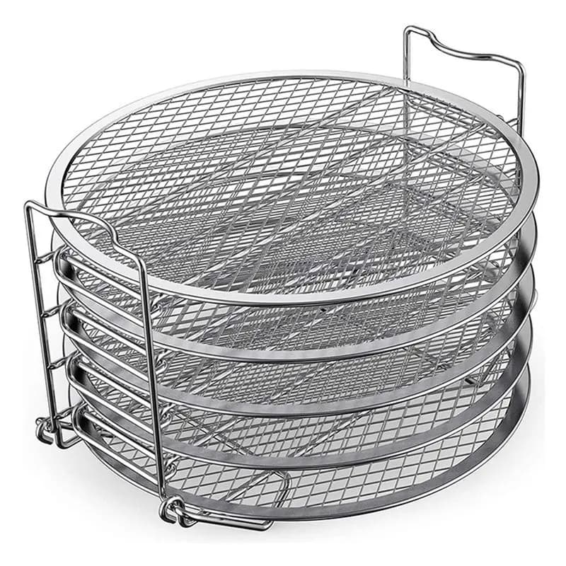2X Dehydrator Rack Stainless Steel Stand Accessories Compatible With For Ninja Foodi Pressure Cooker And Air Fryer 6.5-AT64