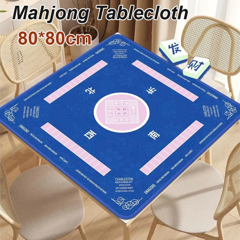 Tappetino da gioco antiscivolo con riduzione del rumore 80x80 cm 60x60 cm per Mahjong/Poker/Giochi da tavolo/Giochi di carte/Domino Tovaglia impermeabile