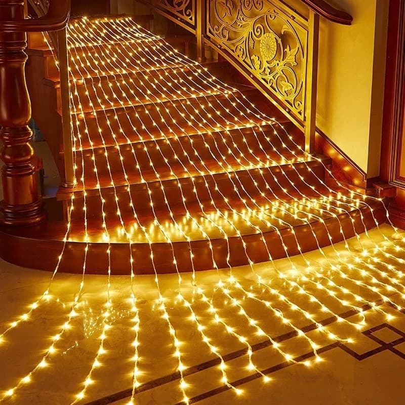 Natale LED cascata tenda ghiacciolo fata luci stringa 3x 2M/3x3M LED ghirlanda luci per la casa festa di nozze sfondo Decor