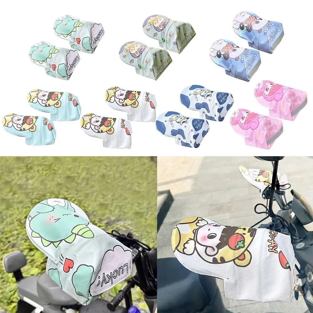 Sunshade Electric Vehicle Sunscreen Gloves Waterproof Windproof Motorcycle Handlebar Gloves Handles Protector UV Resistant
