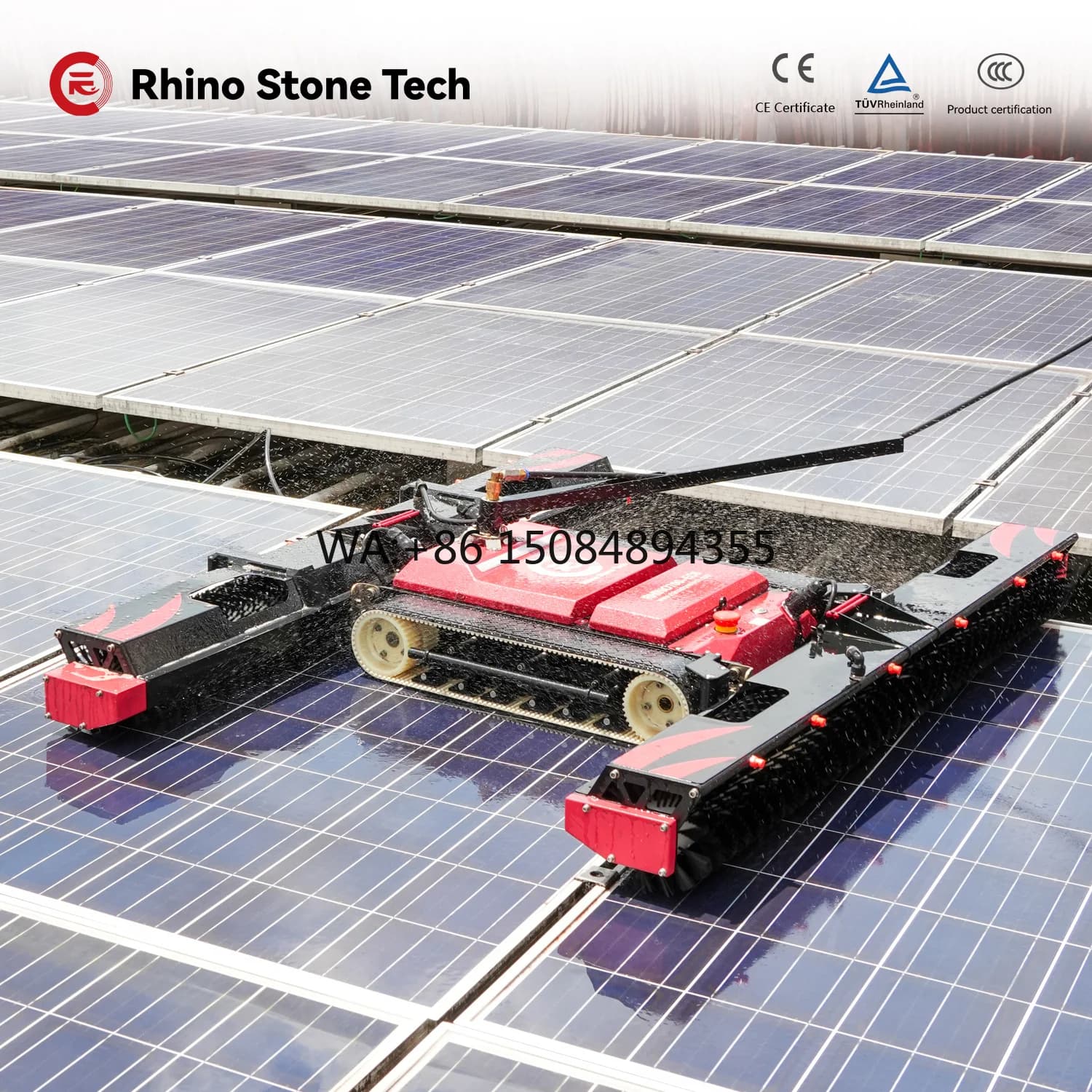 PV Solar Module Panel Cleaning Robot Semi Automatic Cleaning Equipment Machine Solar Panel Cleaning Robot