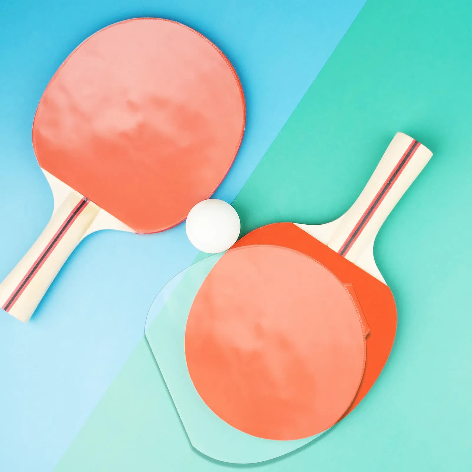 5 pezzi di pellicola adesiva per racchetta da ping pong, copertura protettiva in PVC, spessore su entrambi i lati, resistente all'usura, per allenamento, competizione, uso quotidiano