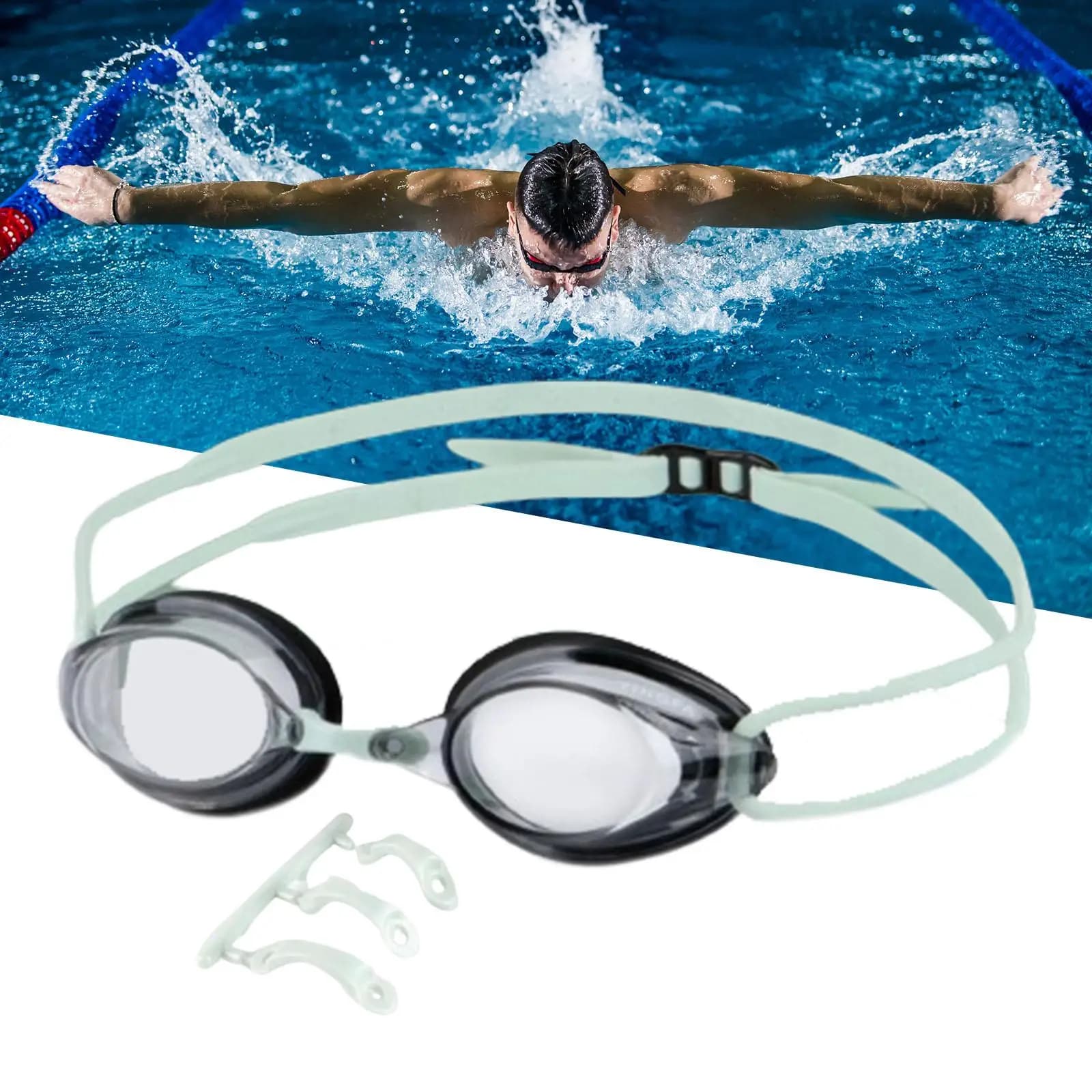 Swim Goggles Eyewear Soft Silicone Water Resistant Swimming Glasses Swim Glasses for Snorkeling Indoor Outdoor Swimming Pool