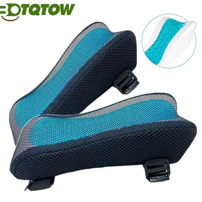 Cuscinetto Ergonomico in Memory Foam per Braccioli di Sedie da Ufficio, Copri Braccioli Comodi per Sedie da Gaming, per Alleviare la Pressione su Gomiti e Avambracci, Elasticizzati