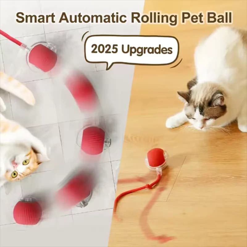 Palla interattiva intelligente per gatti, di lunga durata e durevole, facile da pulire, per evitare ostacoli intelligenti, giocattoli per cani e gatti
