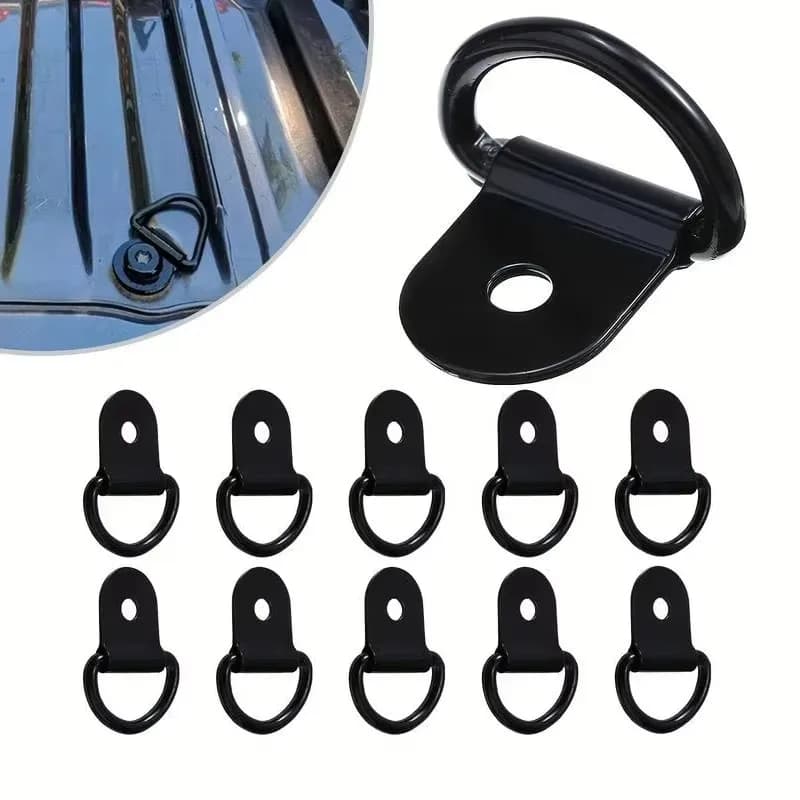 10/50/70pcs Shape Tie Down Anchor Rings Iron Stainless Steel Cargo Tie Down Ring for Car Truck Trailers RV Boats