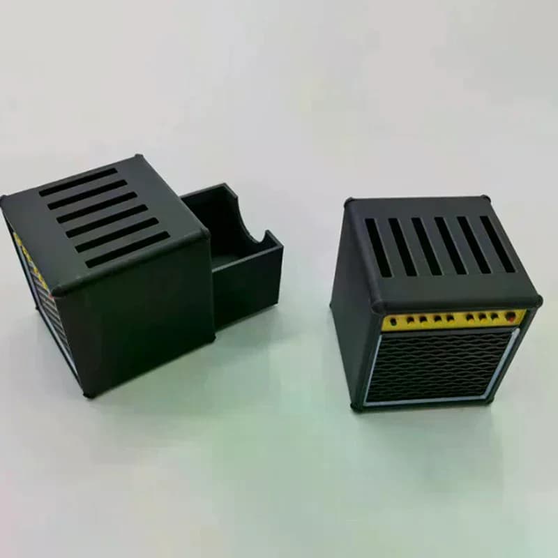 Porta plettro per chitarra portatile stampato in 3D di design con cassetto estraibile; Regali impermeabili e antipolvere per musicisti