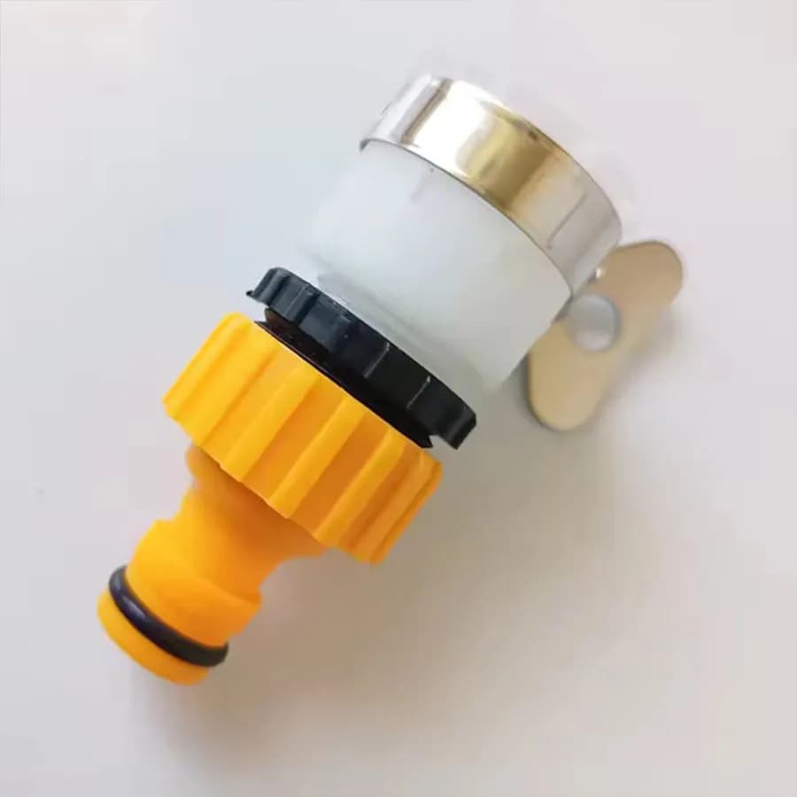 Connettore Universale per Rubinetto, Adattatore per Tubo da Giardino, Raccordo Rapido per Cucina, Bagno, Giardino Esterno, Irrigazione, Giallo e Nero
