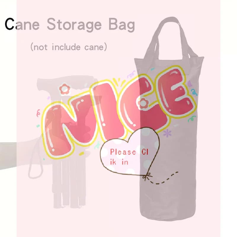 【BA】Folding Cane Storage Bag, Portable Elderly Cane Pouch, Trekking Pole Handbag, Cane Protective Sleeve (Cane Not Included)