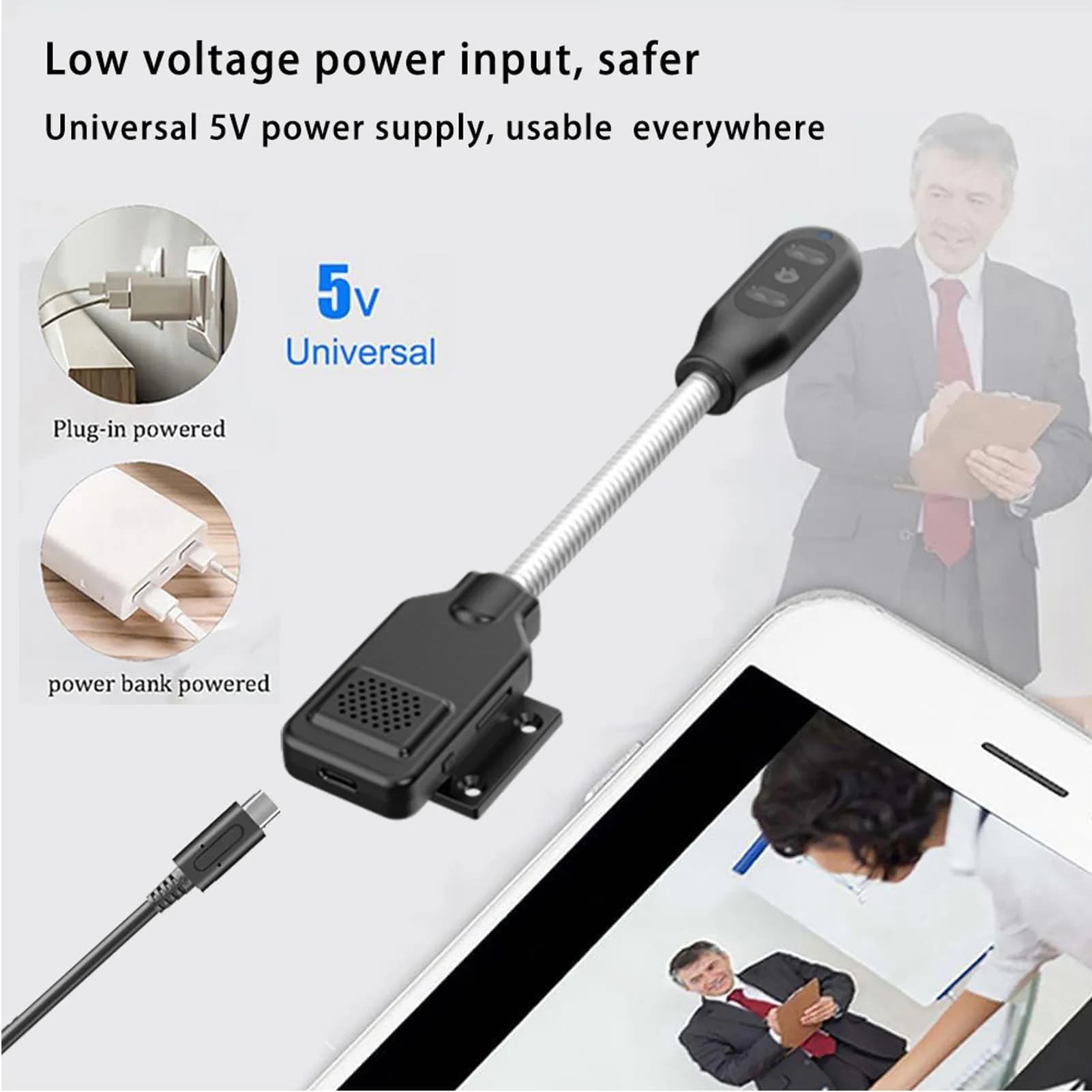 Telecamera di sicurezza Rilevazione movimento wireless Telecamera interna Wifi Monitoraggio animali domestici 1080P Collo d'oca Controllo APP per la famiglia del dormitorio
