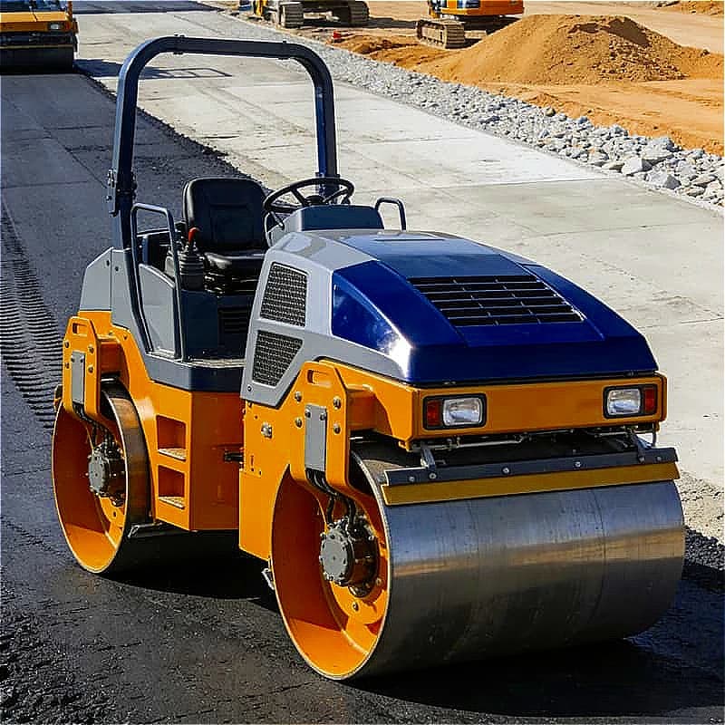 Vibratory Road Roller Double Drum Hydrostatic Drive for Rockfill Dam Foundation Railway Subgrade Heavy Earthwork Customized Sale