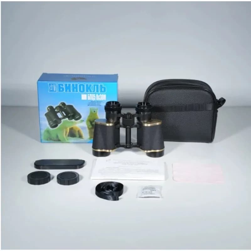 Professional 8X30 Binoculars Premium Pure Copper Housing with BAK4 Prism Optical Lenses Durable Handheld Telescope for Outdoor