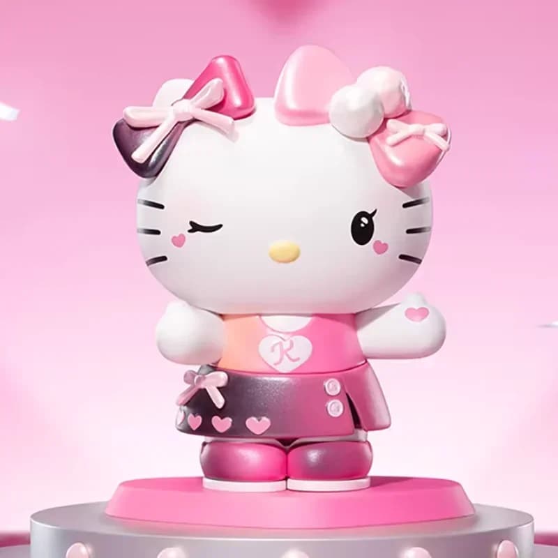 POPMART SANRIO CHARACTERS PINK PARTY Series Blind Box Toys Kawaii Anime Action Figure Caixa Caja Surprise Mystery Box Dolls