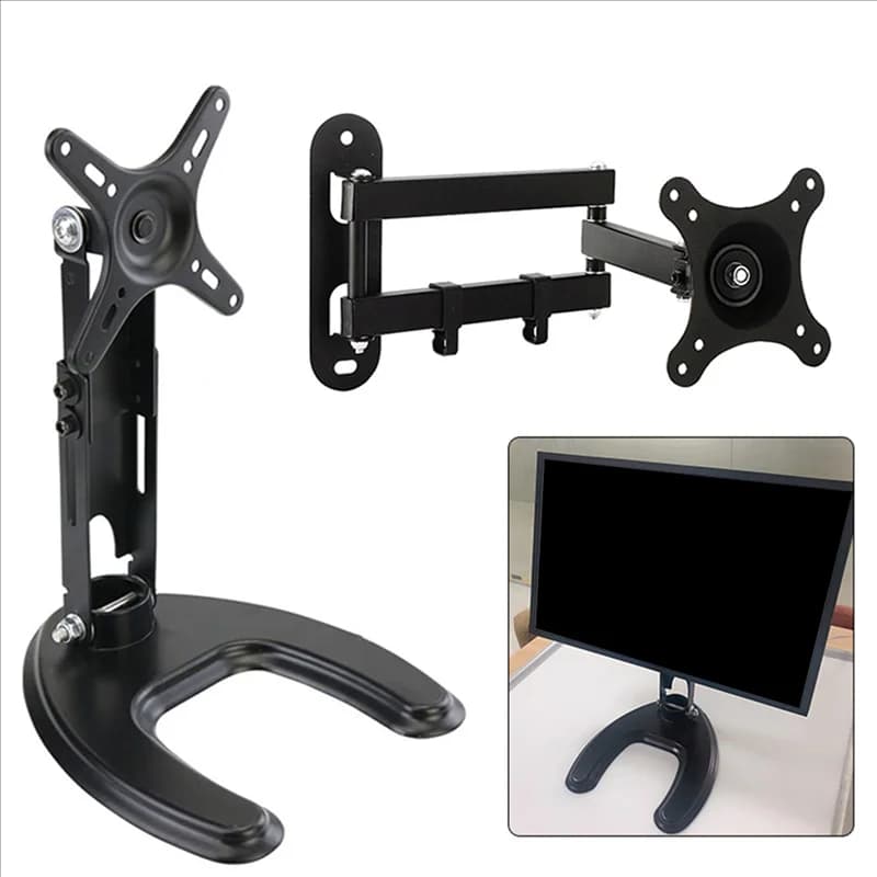 SQPP-2X Monitor Stand For Echo Show 15 Height Adjustable 360° Rotating Stand Tablet Support Desk Smart Display Holder