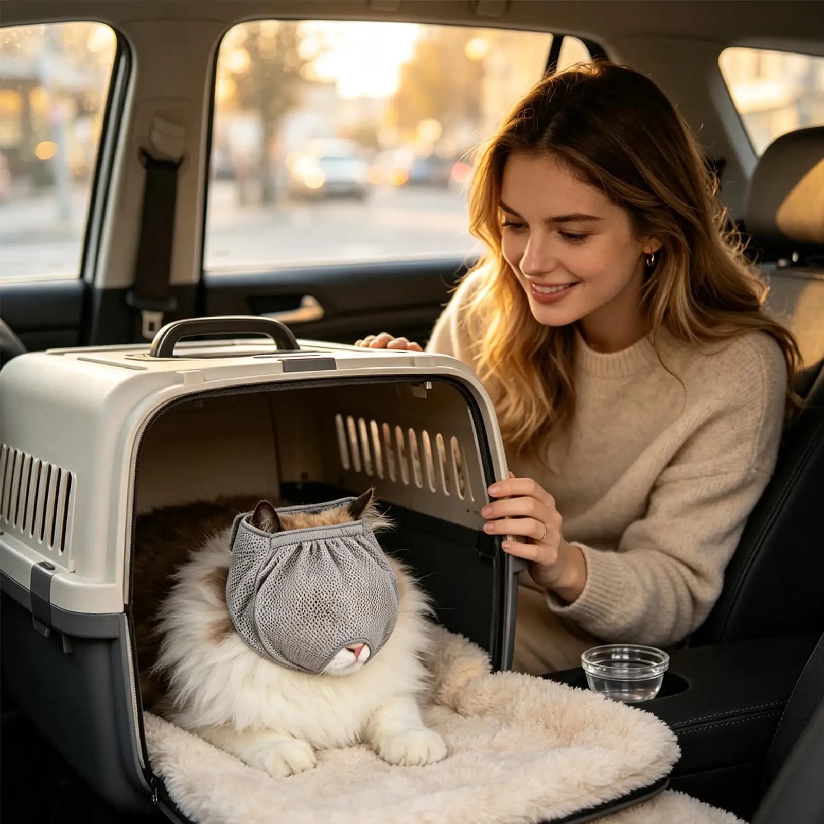 Cat Grooming Muzzle Pet Kitten Ear Cleaning Grooming Muzzle Cat Nail Trimming Hood For Pet Parents Animal Lovers Trainers