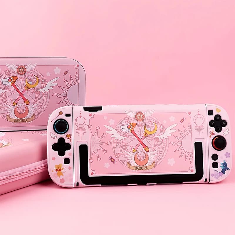 Custodia da gioco rosa Kawaii per Nintendo Switch 2 Console di gioco Custodia protettiva rigida per PC Custodia dockable con retro completo per Switch 2 2025