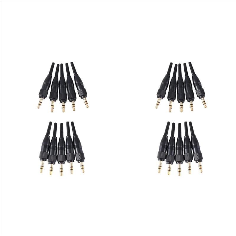 【PUBLICITY】20 Pz 3.5 Mm 1/8 Pollici Stereo Vite Blocco Audio Connettore Per Sennheiser Per Sony D11/V1/P03 Microfono Spina di Ricambio Adattare