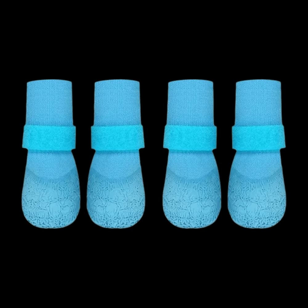 4 pezzi/set scarpe per cani antiscivolo regolabili stivali per cani impermeabili comodi resistenti all'usura scarpe per animali traspiranti calzini invernali