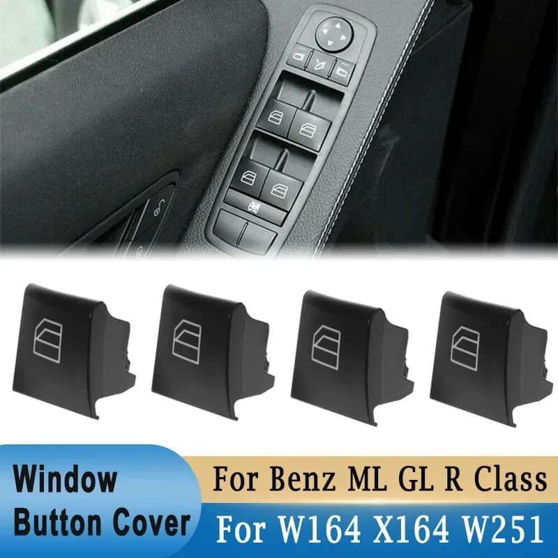 2/4 pezzi tappo pulsante di riparazione interruttore finestra per Mercedes-Benz ML GL R Classe A200 B200 W164 X164 W251 copertura di controllo finestra sedile conducente