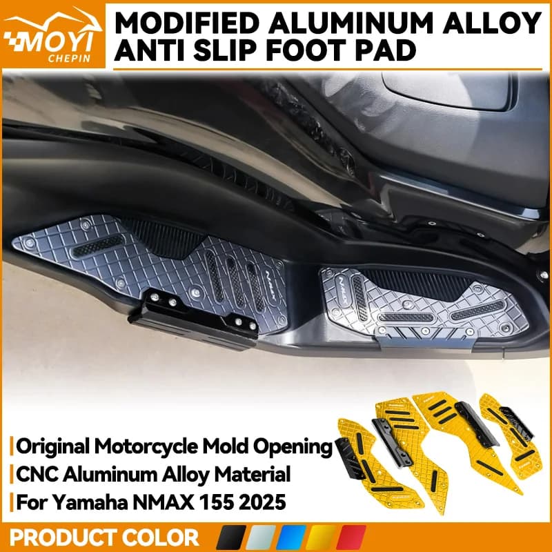 For Yamaha NMAX155 2025 nmax 155 125 V3 2025 Motorcycle CNC Foot Pegs Plate Skid Proof Pedals Plate Footrest Footpads Foot Pedal