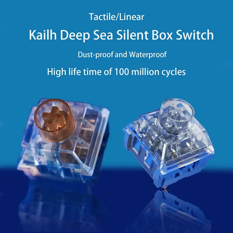 Kailh Deep Sea Silent Tastiera Switch Pro Whale Tattile 60g Lonely Island Lineare 45g RGB 5pin per tastiera meccanica personalizzata