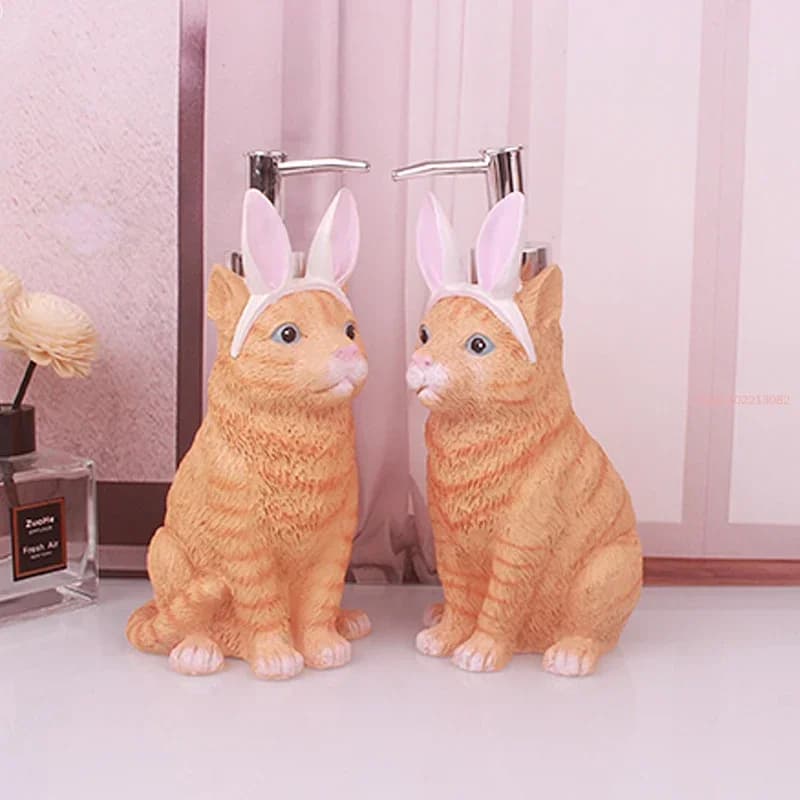 Dispenser di Sapone a Pressione a Forma di Gatto Cartone Animato, Bottiglia Portatile per Lozione, Cosmetici da Viaggio, Gel Doccia, Igienizzante Mani, Decorazione Bagno