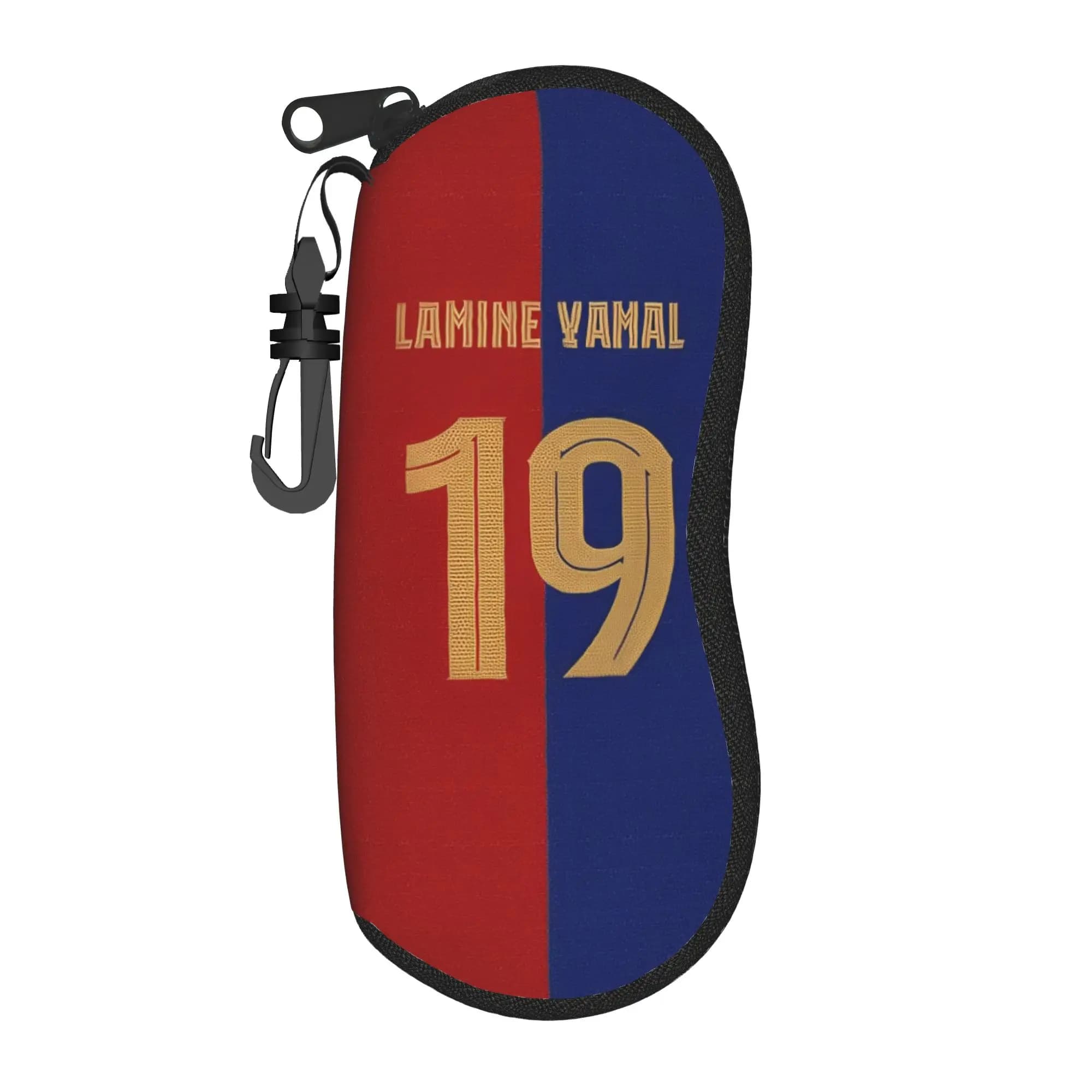 Number 19 Football Lamine Y-Yamal Custodia per occhiali unisex con cerniera anticaduta, scatola portaocchiali piccola