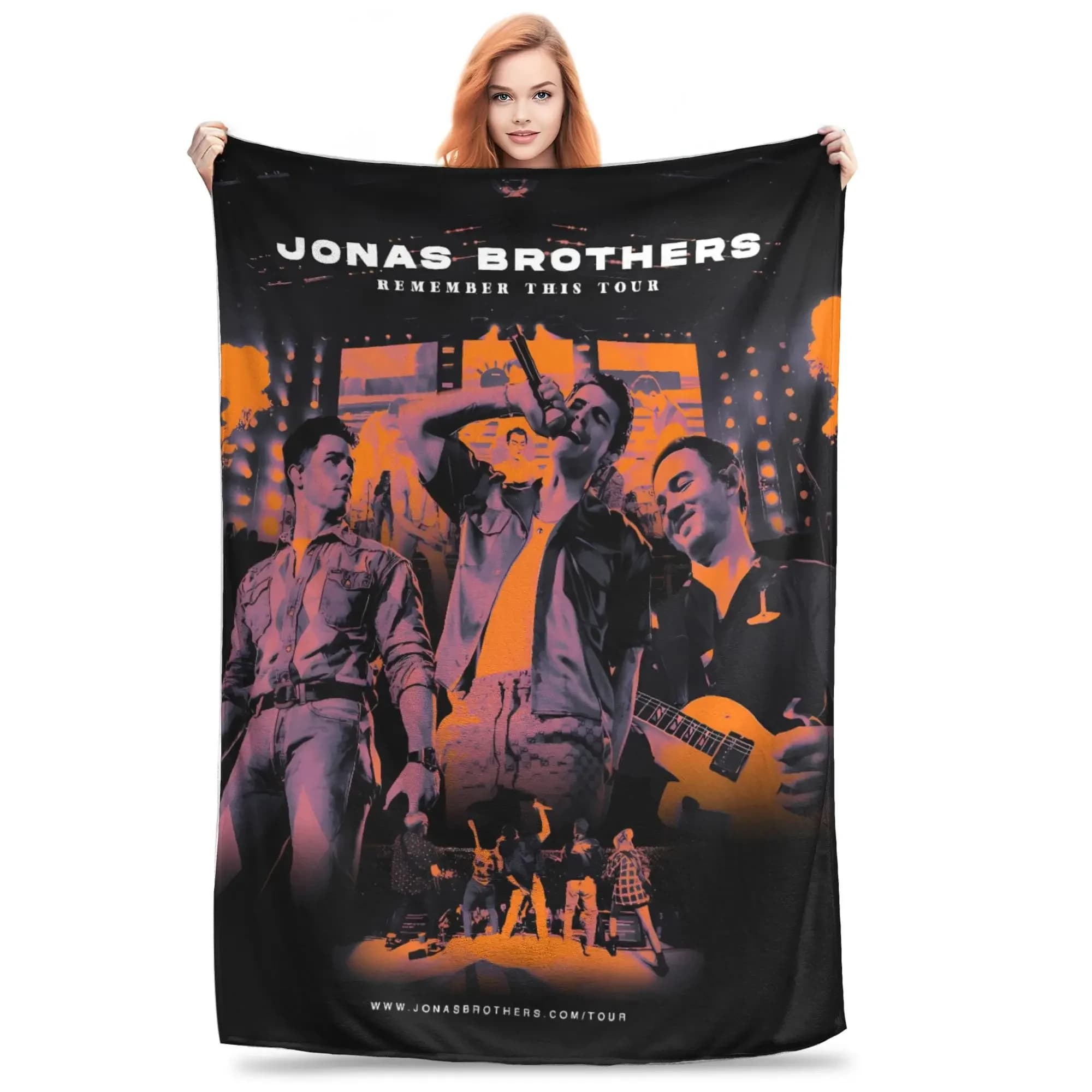 Jonas Brothers th Anniversary Tour Blankets Soft Warm Throws for Bedding Kids Outdoor Graphic Bedspread Home Textiles