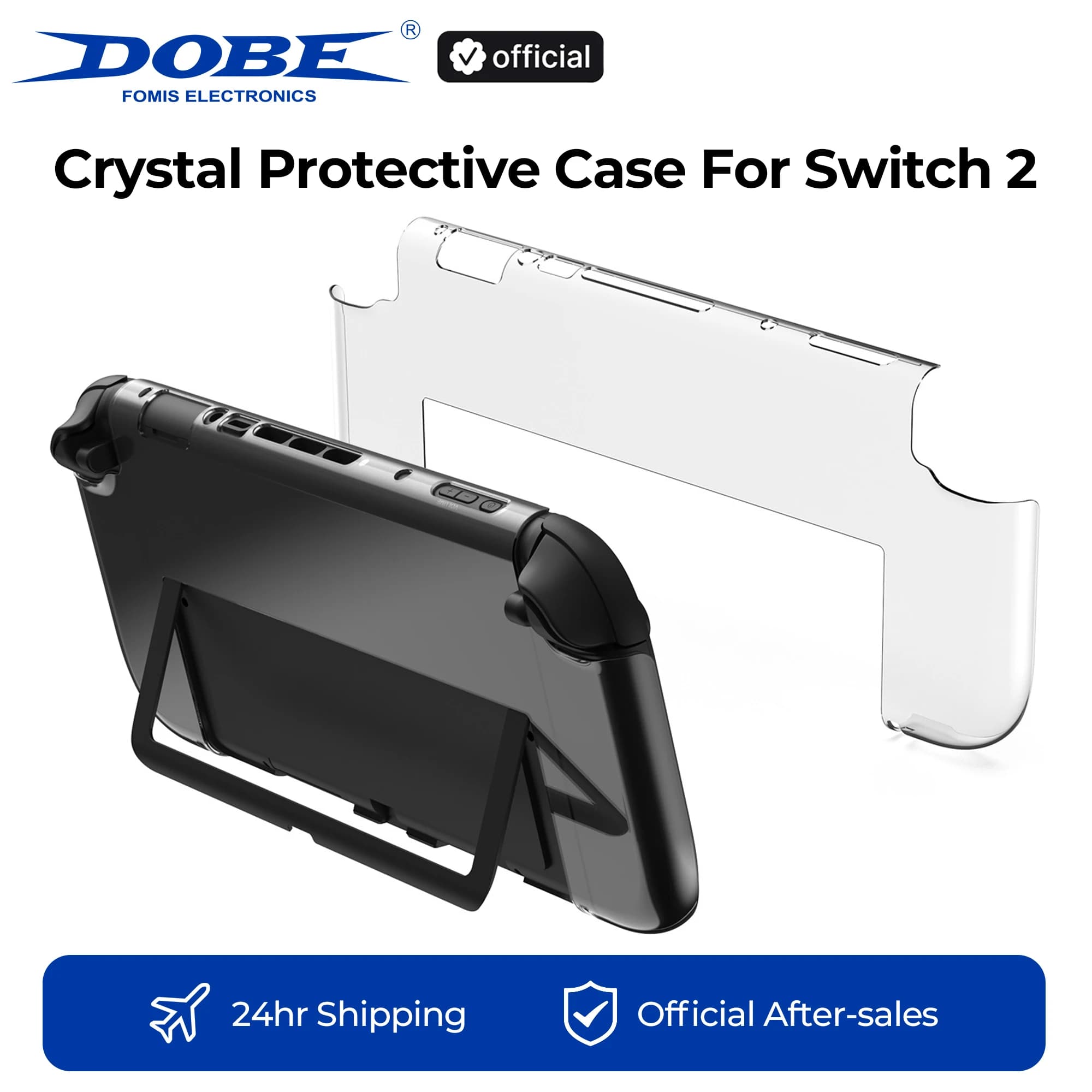 Custodia trasparente in PC DOBE per console Switch 2 | Cover Protettiva Ultra Sottile e Senza Cuciture per Accessori Switch 2, Anti-Graffio