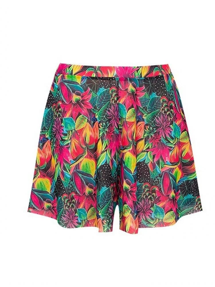 Long Sleeve Bikini Swimming Suit Women's Printed Fabric Sunscreen Mesh Skirt Casual Surfing Swimsuit Polyester
