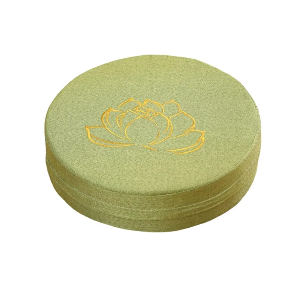 Japanese-style Yoga Meditation Cushion Thickened Embroidered Lotus Seat Cushion Round Washable Backrest Pillow Tea Room