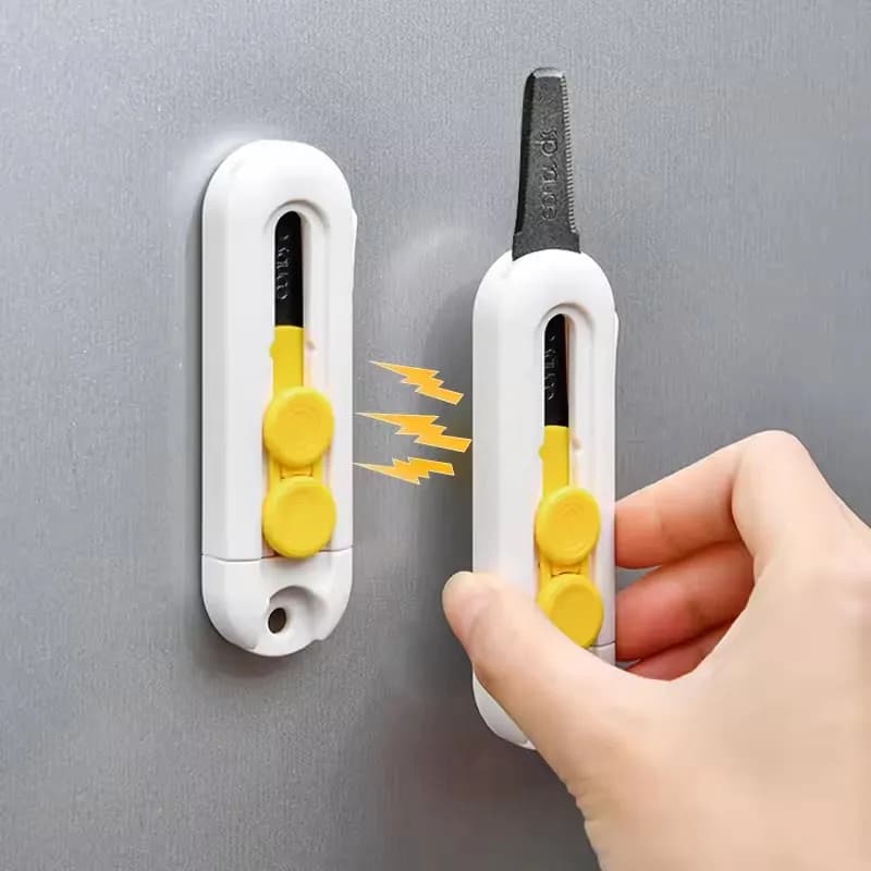 Magnetic courier opening knife Multifunctional portable box knife for courier Tool for self-locking retractable art knife