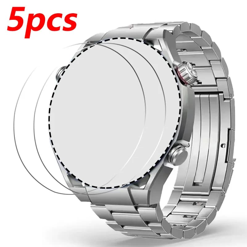 5 pezzi di protezione per lo schermo per Huawei Watch Ultimate, pellicola protettiva antigraffio HD in vetro temperato, accessori