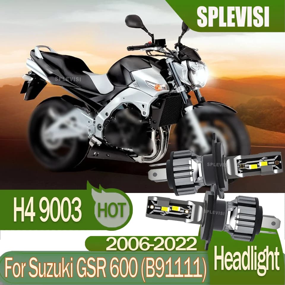 Durevole per strade ruvide H4 9003 lampadine per fari moto per Suzuki GSR 600 (B91111) 2006 2007 2008 2009 2010 2011 2012-2022