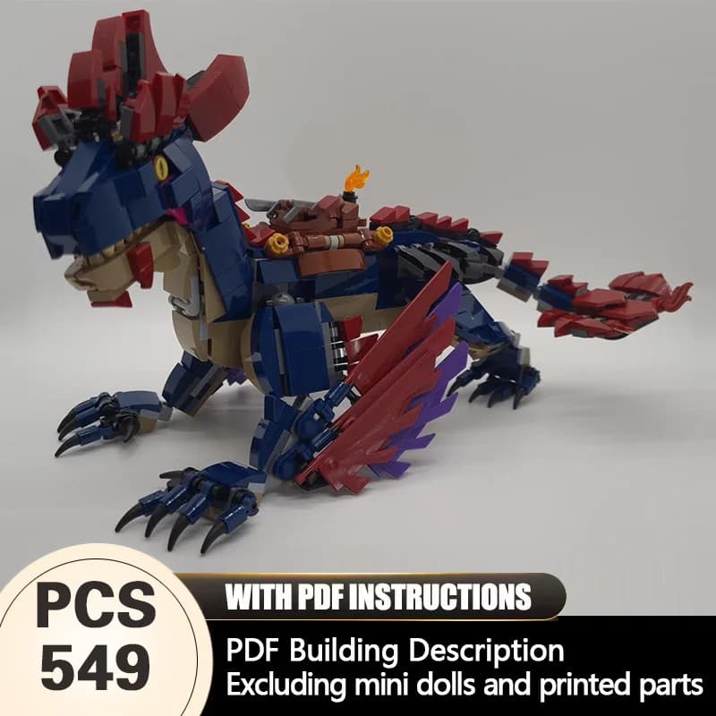 Creators Animal Series Model MOC Building Bricks Rock Drake Modular Technology Gifts Holiday Assemble Children Toys Suit