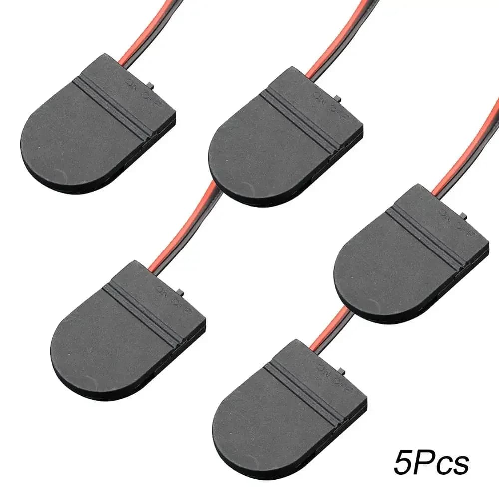 1/5PCS CR2032 Button Battery Button Cover Holder With ON-OFF Switch 3V Cell Battery Packing Box Battery Packing Bags