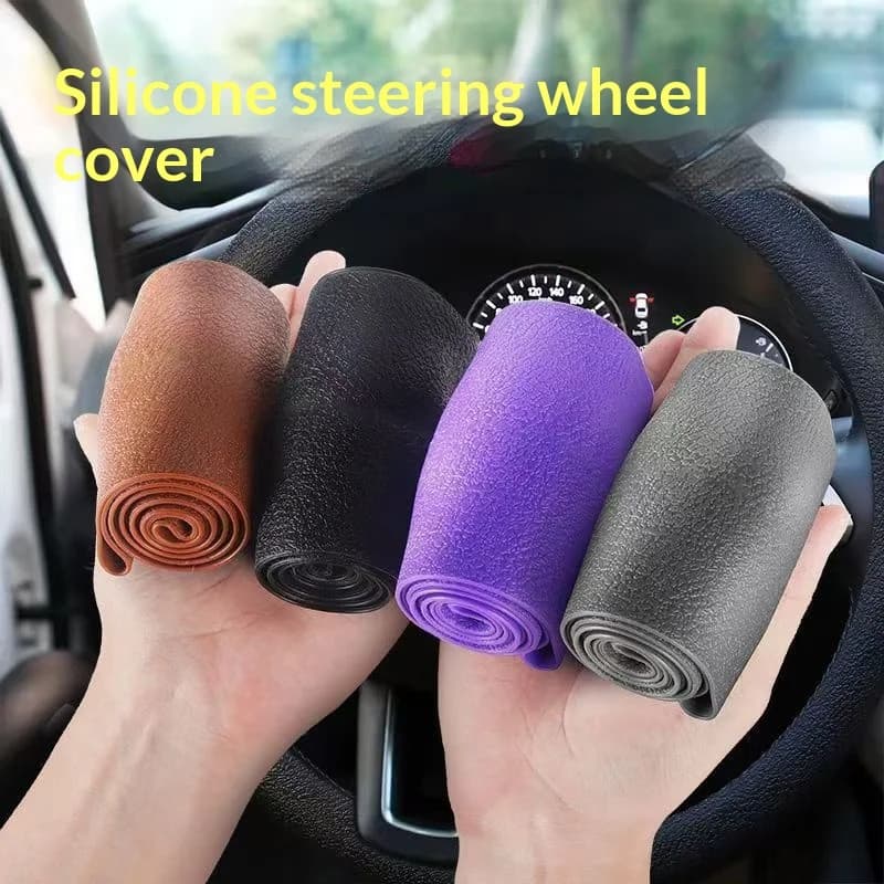Coprivolante in Silicone per Auto - Copertura Universale Antiscivolo e Assorbente per Volante - Forma Rotonda Universale