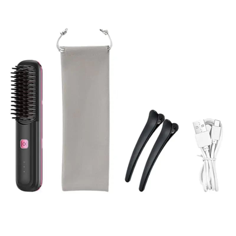 AED2-Spazzola for smoothing wireless hair Brush for smoothing portable Negative hot comb hair plate for women