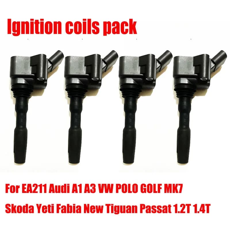 4PCS 04E905110C Bobina di accensione per EA211 Audi A1 A3 VW POLO GOLF MK7 Skoda Yeti Fabia New Tiguan Passat 1.2T 1.4T 04E 905 110 C