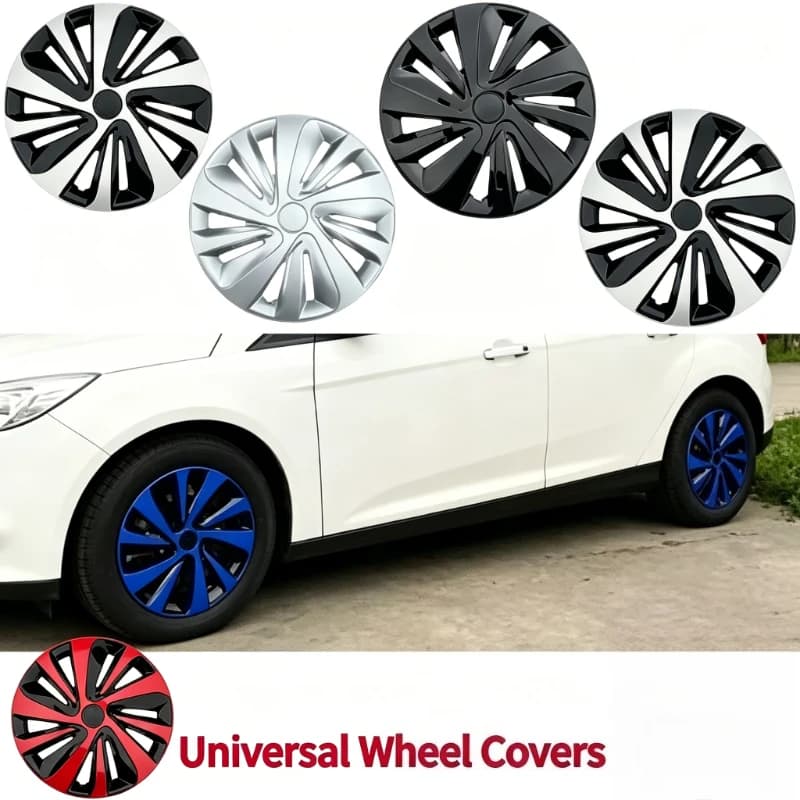 4PCS/set Car Rim Hubcaps R14 Universal Wheel Covers,14inch for Tire Decoration Modification,Clip-On Replacement Hubcaps